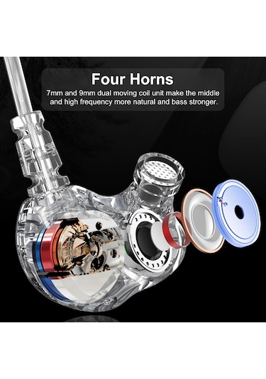 Mufunye İç Kulaklıklı Kulaklık, Çift Dinamik Konuşma Kutusu