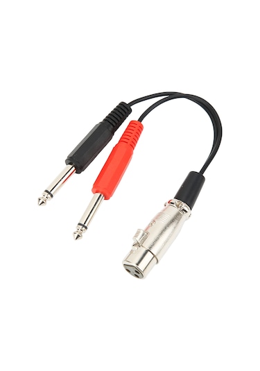 Xindoker 20cm Uzunlukta Xlr Dişi - 2 Adet 6.35mm Erkek Ses Kablosu, Kaliteli Sinyal Aktarımı, Dürtüye Dayanıklı, Mikrofon-ses Cihazları İçin