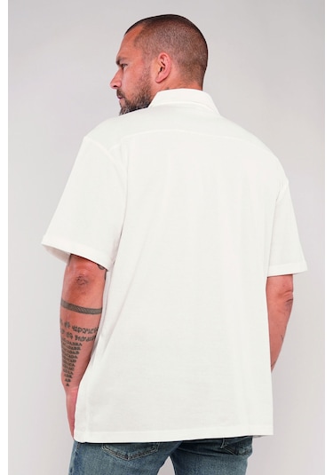 Gabria Katlama Kol Erkek Gömlek Beyaz