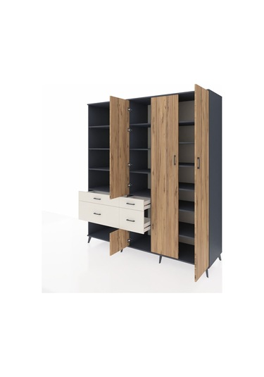 Kronos Dolap 14 Raflı 4 Çekmeceli 4 Kapaklı 220x59x243 Antrasit-çam/aytaşı Atlas Çam/aytası Kronos Dolap 14 Raflı 4 Çekmeceli 4 Kapaklı 220x59x243 Antrasit-çam/aytaşı Atlas Çam/aytası