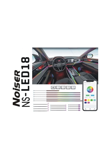 Noiser X-led18 App Kontrollü Rgb Araç Içi Ambians Led