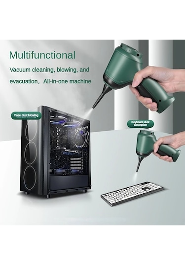 Elmpaly Yeşil Sku Tüm Yüzeyler İçin 3ü 1 Arada Kablosuz Güçlü Şarjlı El Süpürgesi Ev Araç Toz Tüy Temizleyici Uzun Ömürlü