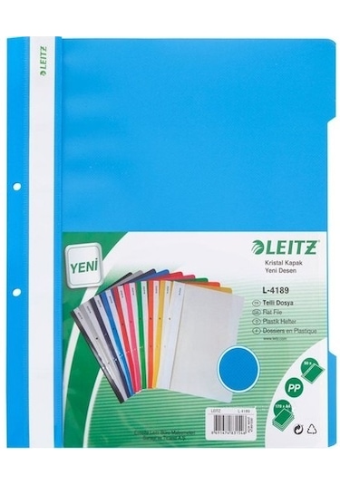 Leitz Telli Dosya L-4189 A.Mavi 50'li 8 Paket