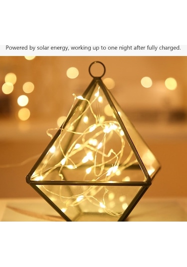 Pazly Güneş Enerjili 12m 100 Led Su Geçirmez Bahçe Aydınlatma Şerit Işık Dekoratif