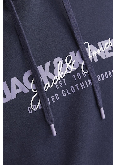 Jjalvıs Sweat Hood Lacivert12256848 Cok Renklı