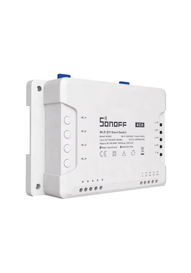 Sonoff 4ch R3 4 Kanallı Wifi Akıllı Ev Rölesi 10a Google Home & Alexa Uyumlu