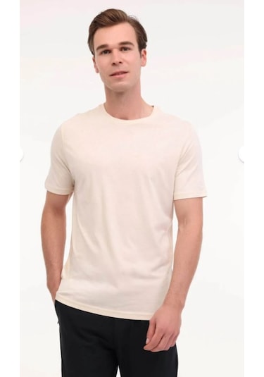 Lumberjack Mb Ct110 Pm C Nk T-sh 5fx Erkek Kısa Kol Tişört Bej