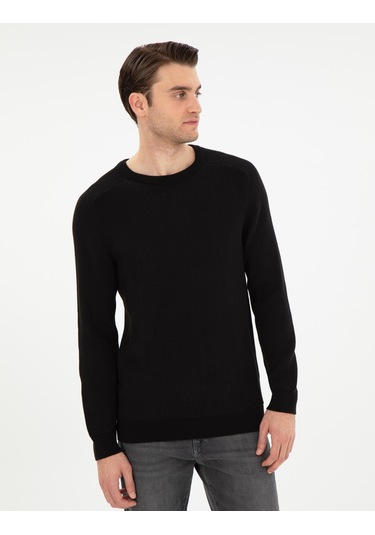 Pierre Cardin Erkek Siyah Kazak /triko 50297117-vr046 Siyah