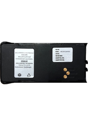 Aselsan 4411/4415 3000 Mah Li-Ion Telsiz Bataryası