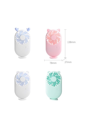 Kişisel Fan, Elde Taşınan Fan Asılı Boyun Braketi Mini Fan, Usb Şarj Cep Fan1 Nesil Beyaz Ayı