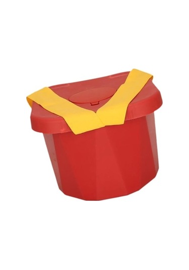 Flybuy Yastık Wn Tabure Suntek Sandalye, Canlı Kırmızı Kalça Giyilebilir Çok Bosphorusboutique Bahçe Açık Mf Çok Renkli