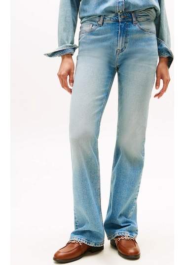 Tommy Hilfiger Lex Denim İspanyol Paça Kadın Jeans Ww0ww456821a4 Mavi