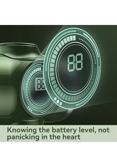 Shineyee Kablosuz Güçlü Araç Süpürgesi - 29000pa Emiş Gücü, 120w Motor, Çift Filtreli, Pil Göstergeli Yeşil Model Yeşil