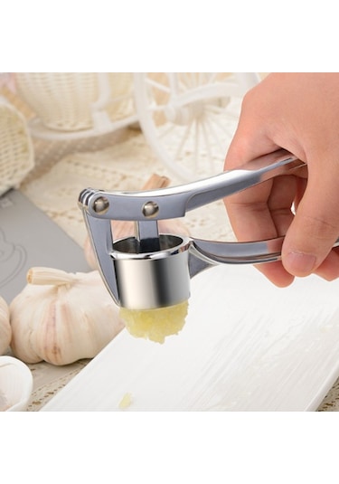 Sarımsak Pres Çinko Alaşım Kıyma Zencefil Ezici Sarımsak Gümüş Gümüş