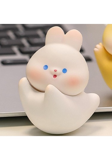 Novahub Suntek Reçine Bebek Oyuncak, Dekompresyon Hayvan Şekli, Beyaz