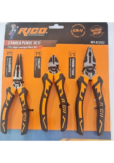 Rico Yankeski Kargaburun Pense Seti Takımı İnçe Mıknatıs 160mm