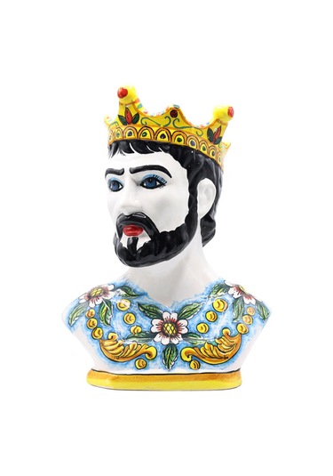 Moor Dekoratif Kral Büst Heykel