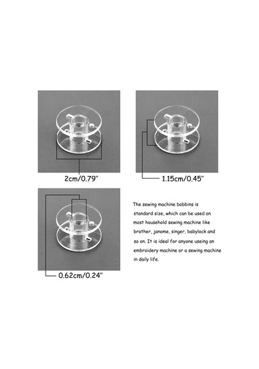 Plastik Şeffaf Renkli Dikiş Makinesi Makaralar Ev Dikiş Aracı Dikiş Makinesi Purple 10 Pcs