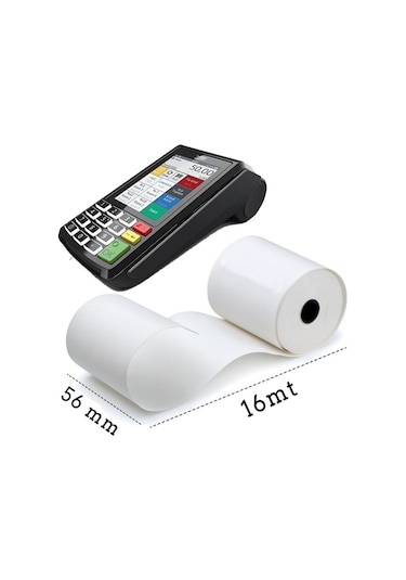 Elitrulo Yazar Kasa Pos Rulosu 56mm x 16mt - 10 Adet