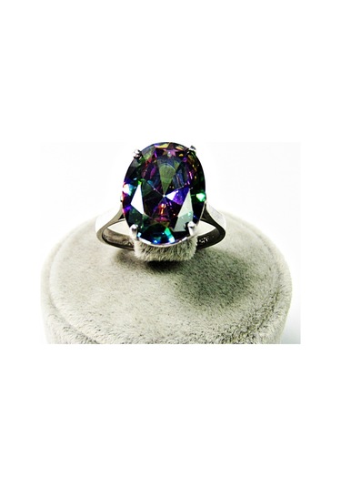 Mistik Topaz Oval Taşlı Kadın Yüzük