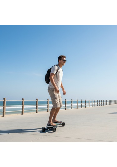 Kochler H2b-02pro Elektrikli Kaykay 40 Km/h Hız, 25 Km Menzil, 120 Kg Taşıma, Çift Motor 1000w Güçlü Model Siyah