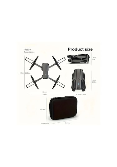 Maxaccess Profesyonel E99 Pro K3 Çift Hd Kameralı Katlanır Drone Oyuncağı Gri