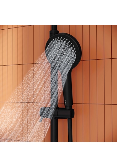 Vitra Aquaheat Bliss 240 2f Duş Kolonu Ve Termostatik Duş Bataryası Sistemi Mat Siyah A4720536 Siyah