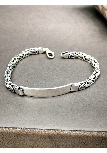 Omar Silver Erkek Kral Kare 4,5/5Mm Plakalı Künye 27 Gr