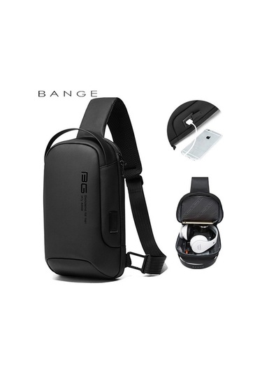 Prestigegoods Bange Çok Fonksiyonlu Omuz Çantası, Siyah, 31x18x11cm, 570g, Hafif, Dayanıklı, Geniş Kapasite, Hızlı Ayar Siyah