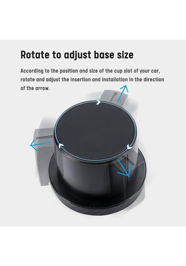 Tüm Amaç 2'de 1 Araba Kupası Tutucu Genişletici Adaptörü, 360 Dönen Ayarlanabilir Çok Fonksiyonlu Organizatör, Tekne/karavan İçin