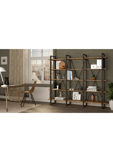 Robinhome Robin Home Vegas Serisi 5 Raflı Metal Kitaplık No 4