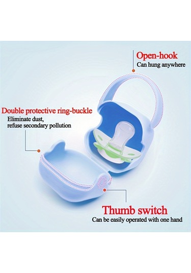 Pazly--taşınabilir Emzik Kutusu, Sevimli Düşürmeyen Emzik Tutucu, Noel Cadılar Bayramı Şükran Günü Paskalya Yeni Yıl Hediyesi Yeşil