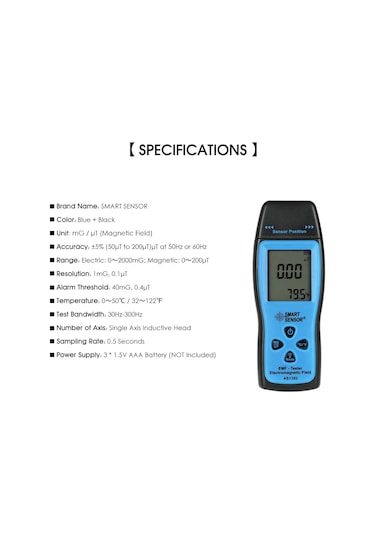Springsun Xima Elektromanyetik Radyasyon Test Cihazı Ev Tipi Elektromanyetik Dalga Radyasyon Dedektörü Pilsiz As1392