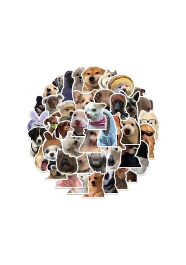 Periboia Sevimli Köpek Çıkartmaları Laptop Notebook Tablet Sticke Karışık Renkli