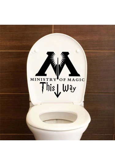 Ministry Of Magic Klozet Kapağı Banyo Wc Sticker 35x30 Cm