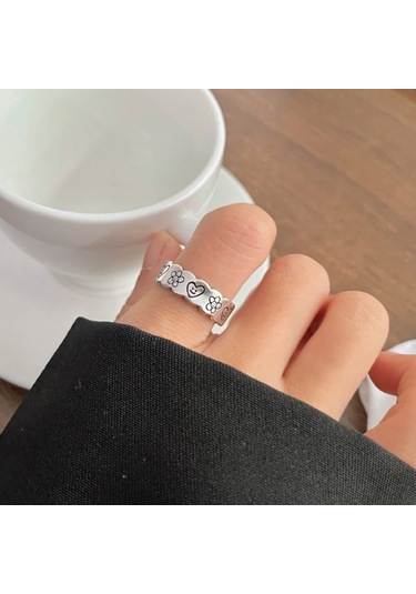 Happy Smile Face Love Wear Combination Ring, Color: J3357 Çok Renkli