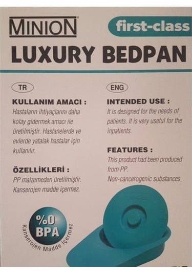 Minion Mn 914 Plastik Sürgü Hasta için Tuvalet