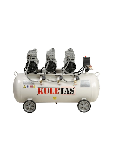 Kuletaş 3 Hp 8 Bar Süper Sessiz + Yağsız Kompresör 100 L