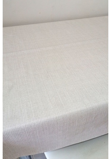 Altı Astarlı Muşamba Masa Örtüsü Kare Yuvarlak Dikdörtgen Krem