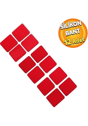 Automix Hazır Kesilmiş Silikon Bant Montaj Bandı Şeffaf Yapışkanl