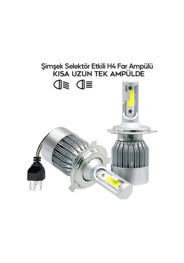Xenon H4 Led Araba Far Ampül Xenon Led Uzun Kısa Şimşek Etkili