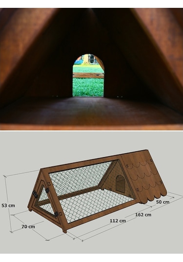 MANDU Ahşap Tavşan evi Küçük Boy