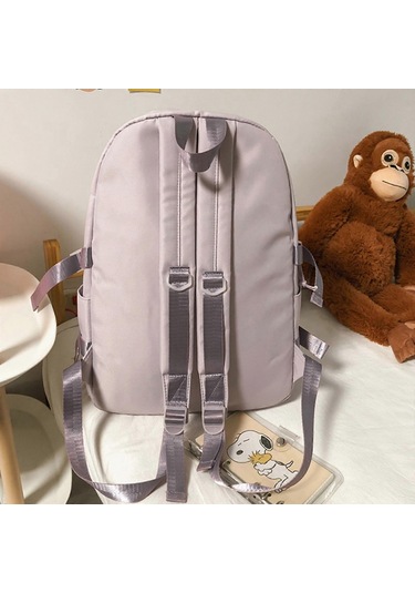 Büyük Kapasiteli Okul Çantası Aksesuarları Sırt Çantası Öğrenci Malzemeleri Taşınabilir Japon Polyester Naylon Mor Dizüstü Bilgisayar Kitap Diğer