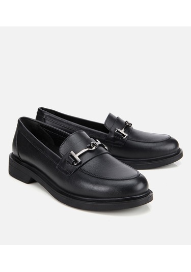 Hotiç Kadın Deri Siyah Tokalı Klasik Loafer 01ayh314390a100 01ayh314390a100 Siyah