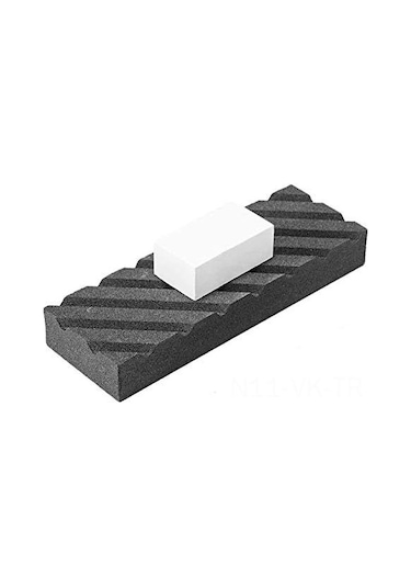 Vkemall Taş Giderici Ve Yuvalı Sabitleyici İle Silikon Karbür Ve Beyaz Korundum Güdümlü Bıçak Taslağı Seti