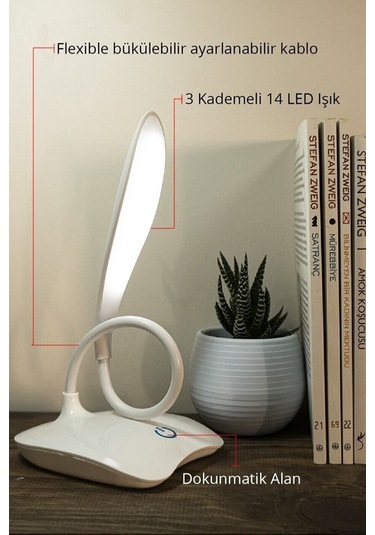 Markafox Dokunmatik 3 Kademeli Masa Lambası Gece Lambası Çok Renkli