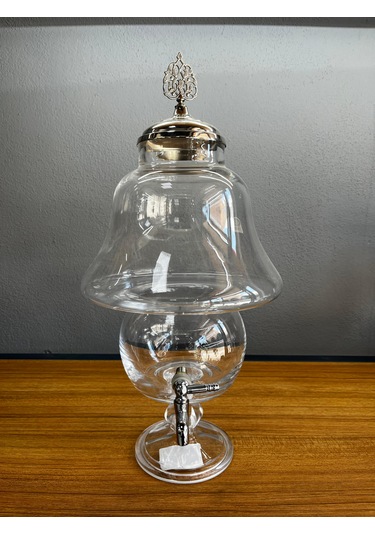 Lüks Musluklu Cam Lohusa Şerbetlik Damacana Sebil 5 Lt Şeffaf