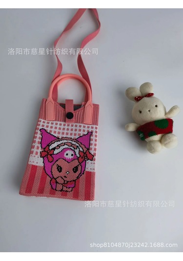 Yaz Sıcak Satış Sezon Örme Küçük Kare Çanta Kaliteli Çanta Crossbody Cep Watermelon Red Angry Little Witch Kırmızı