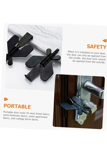 Xiyyadms 304 Çelik Taşınabilir Otel Ev Güvenlik Kapı Engeli - Evde Otelde Kullanıma Uygun, Basit Kurulum, Anti-çalma Alarmlı Siyah Kapı Blokaj Aleti Çok Renkli