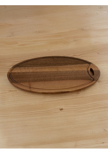 Ahşap Elips Kesme & Sunum Tahtası